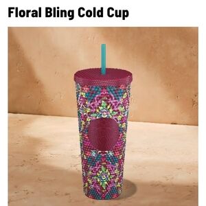 Starbucks Floral Bling Cold Cup - Multicolor